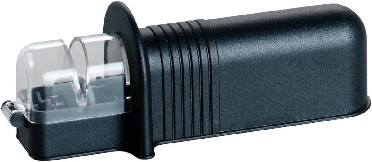 VIN® Rollende Messenslijper - Messenslijpsysteem – Keramisch Slijpsteen Rollend - Koksmes - Keuken Accessoires – Zwart