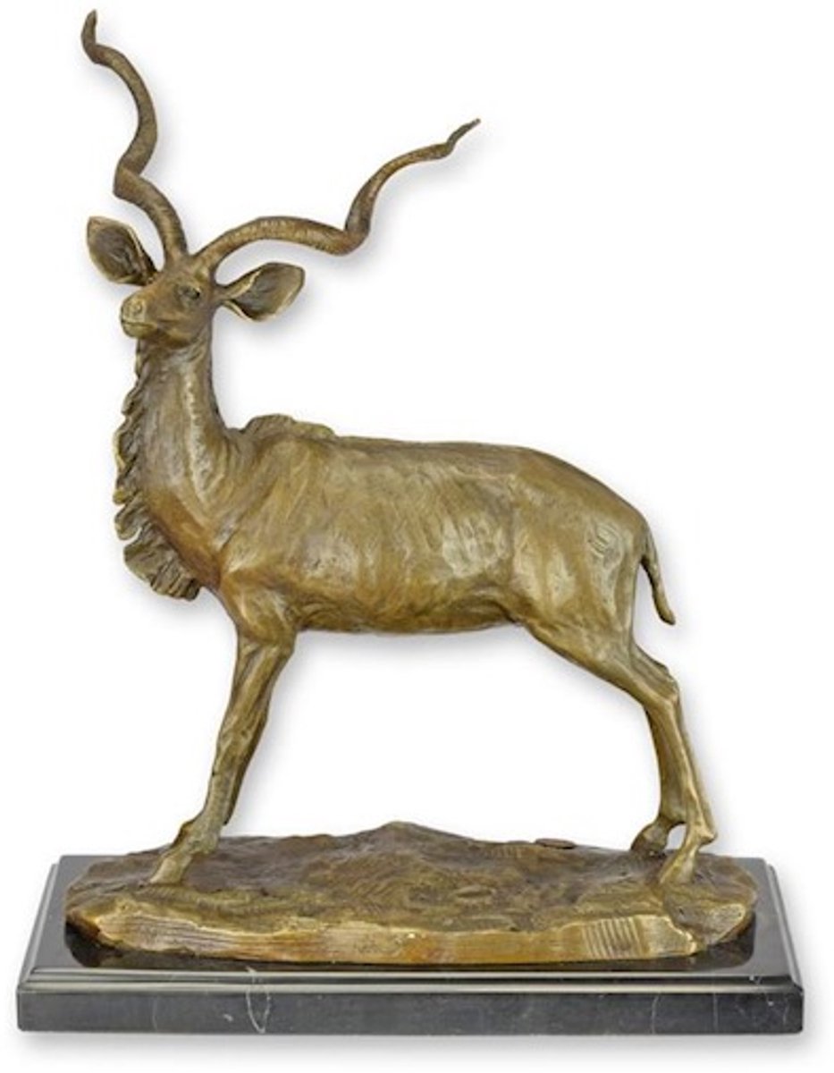 EEN BRONZEN BEELD VAN EEN AFRIKAANSE KUDU