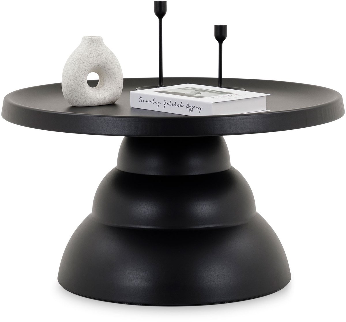 Salontafel LORIS, diameter 70 cm – zwart