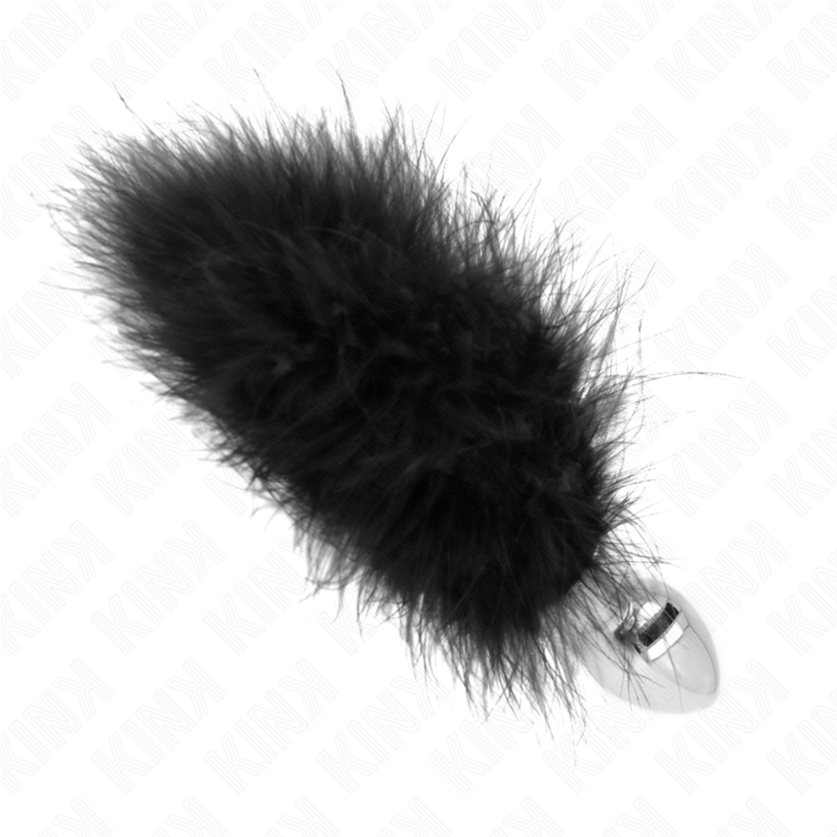 Kink - Stainless Steel Anale Plug 11 X 7 Cm With Feather 11 Cm