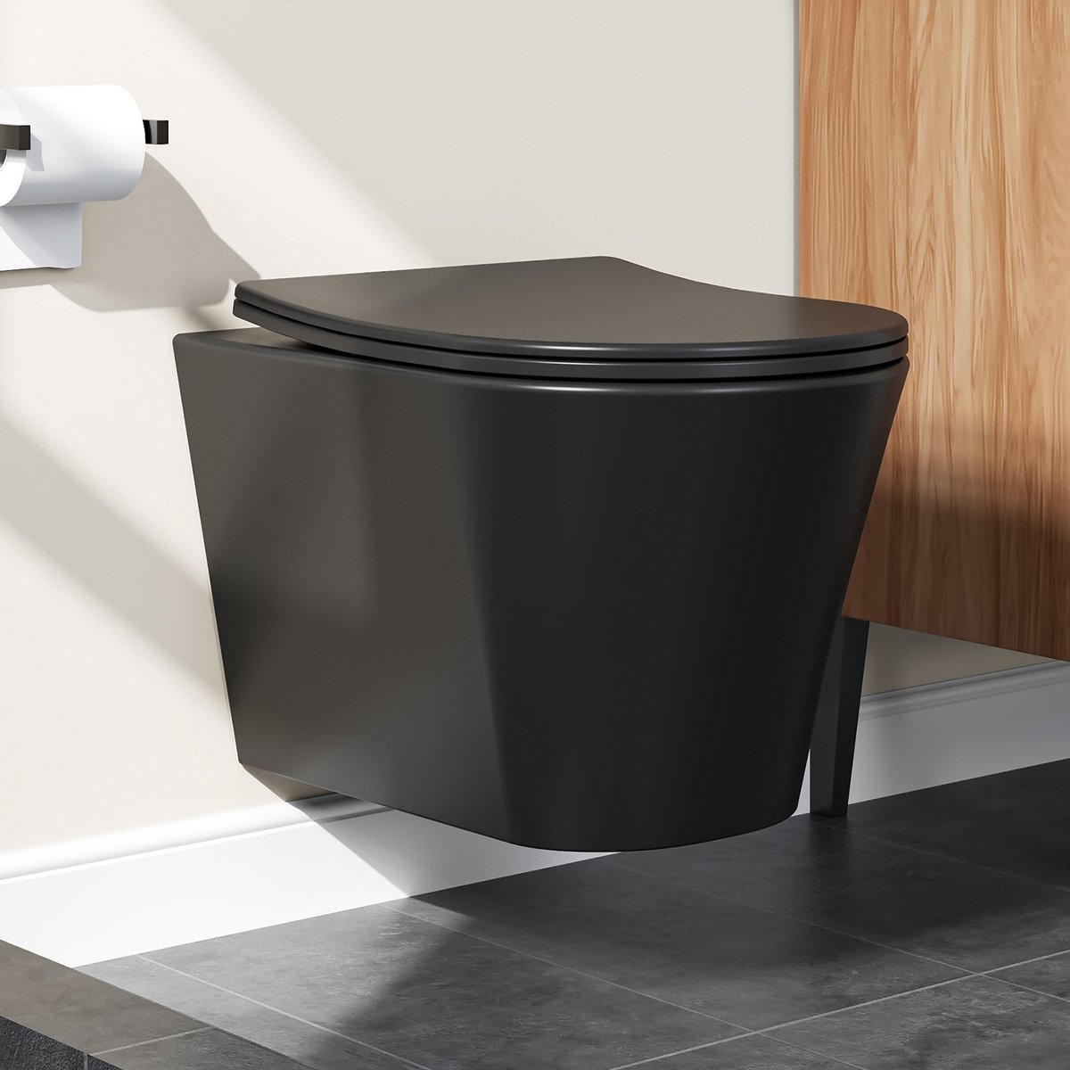 HOROW Hangtoilet - Dual Flush - Soft Close & Afklikbare Zitting - Frameloos toilet - Toiletpot