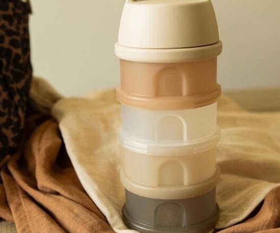 Béaba Melktoren - Baby Melkpoeder Doseerdoosjes - 4 Laagse Melkpoeder Toren - Babyvoeding Bewaarbakjes - BPA Vrije Poedertoren - Clay van Beaba — afbeelding 2