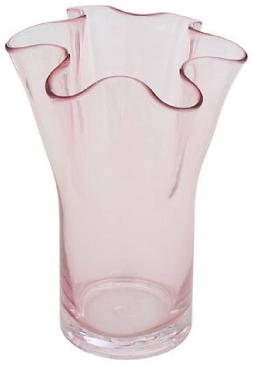 Atmosphera Glazen Vaas Rozenbloem - 23.5 cm Mondgeblazen - Waterdicht Verschillende kleuren