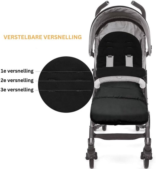 NBAP® Voetenzak Buggy - Kinderwagen Wiegdeken - Universeel - Grijs van Merkloos — afbeelding 2