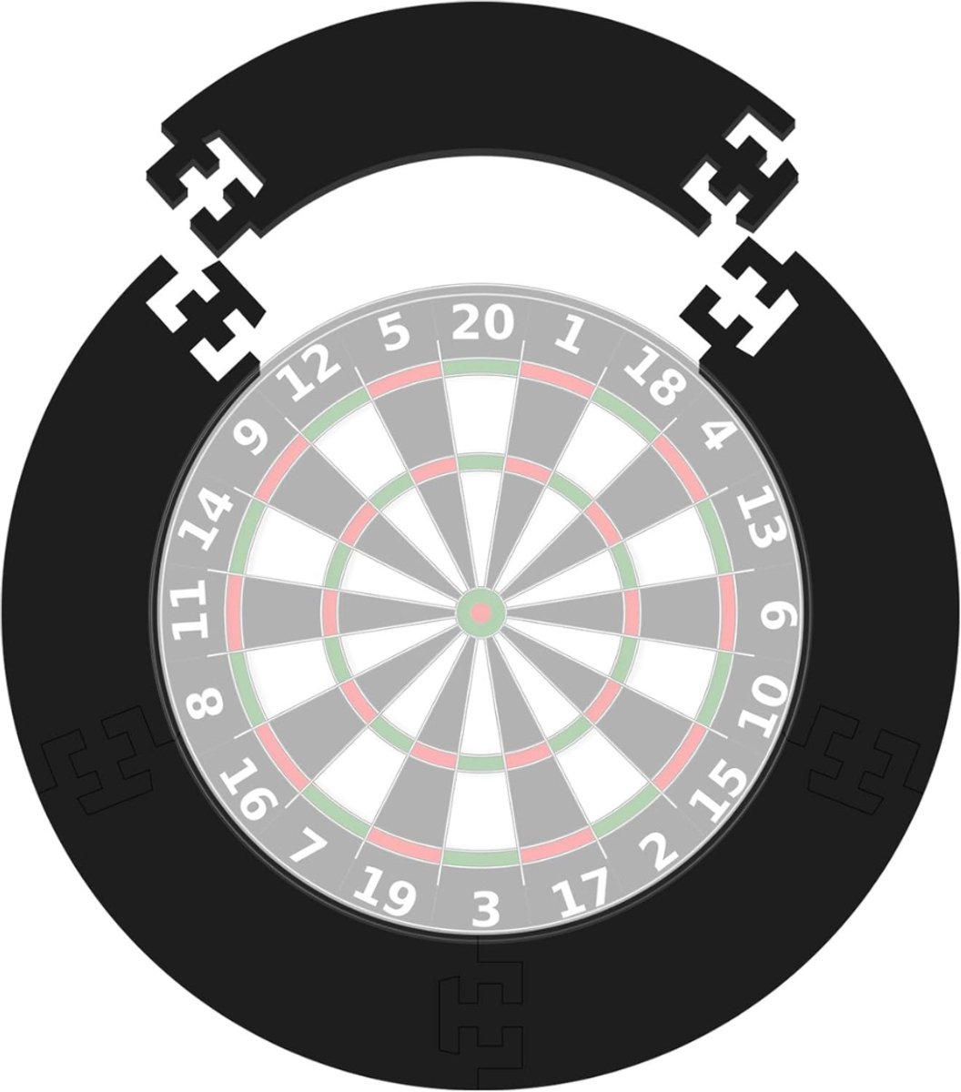 Core® Dartbord Surround Ring - Dartbordring - Dartbord Muurbeschermer - Zwart - 72cm x 72cm x 4cm