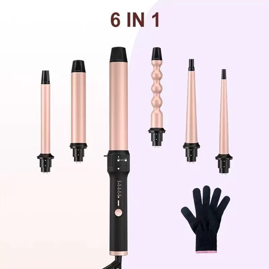 Professionele 6-in-1 Keramische Krultang Set met - Professionele - €79,95