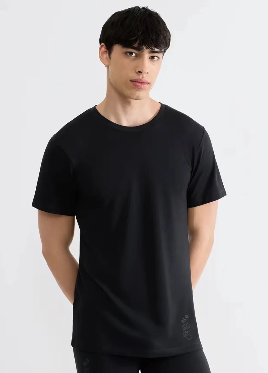 Sloggi SLG Base Soft T-Shirts Heren Ondershirt - ZWART