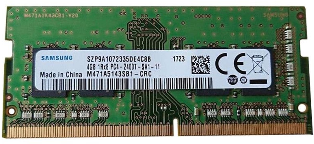 Samsung 4GB DDR4 Laptopgeheugen – 2400 MHz SODIMM | M471A5143SB1-CRC