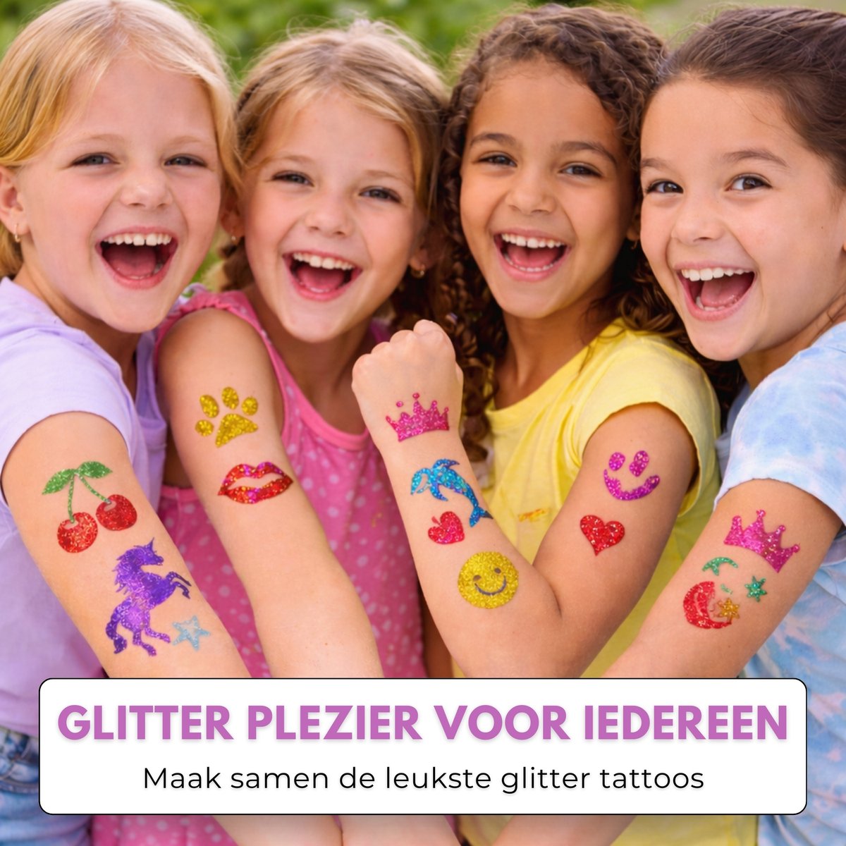 Boncy® XXL Glitter Tattoo Set - Schmink Tattoos Body Glitters - Incl. Sjablonen en Huidlijm - Tijdelijke Nep Tatoeages Voor Kinderen & Volwassenen - Glittergel Gezicht - Temporary Kinder Gel Neptattoos - Plak Lijm Tatoeage - Neptattoo Haar Face — afbeelding 8