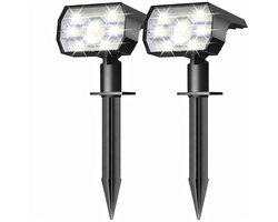 RS Goods Buitenlamp op Zonne Energie - 2 Stuks - Solar Tuinverlichting - Tuin - Buitenverlichting Zonne Energie - Tuinlamp - Tuinlampen op Zonneenergie Buiten
