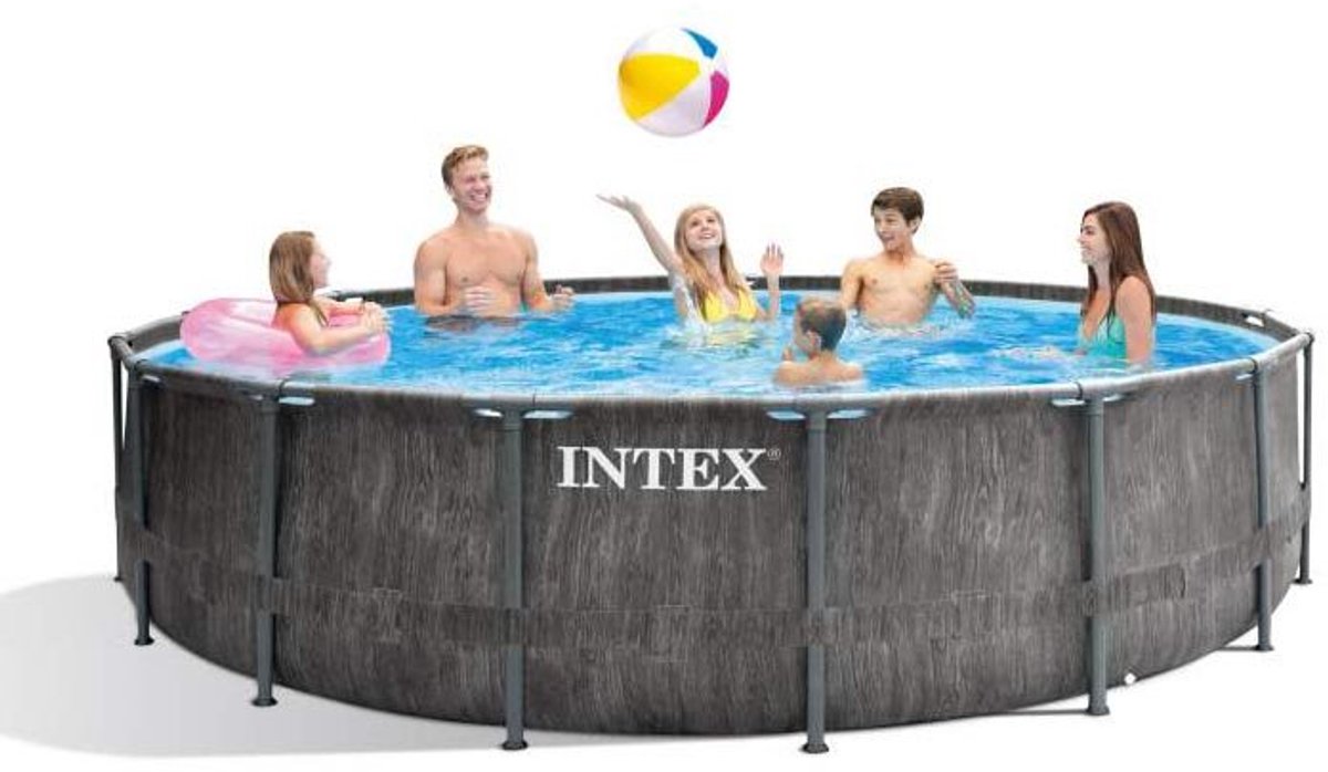 Intex Greywood Prism Frame zwembadset met filterpomp - Ø 457 x 122 cm