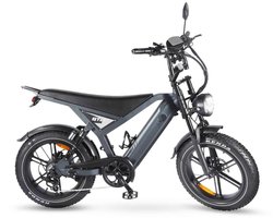 OUXI GT20 Elektrische Fatbike - Richtingaanwijzers - NFC-chip - 20 Inch - 250W Motor - 7 Versnellingen - 65 km Actieradius - Hydraulische Schijfremmen - Grijs