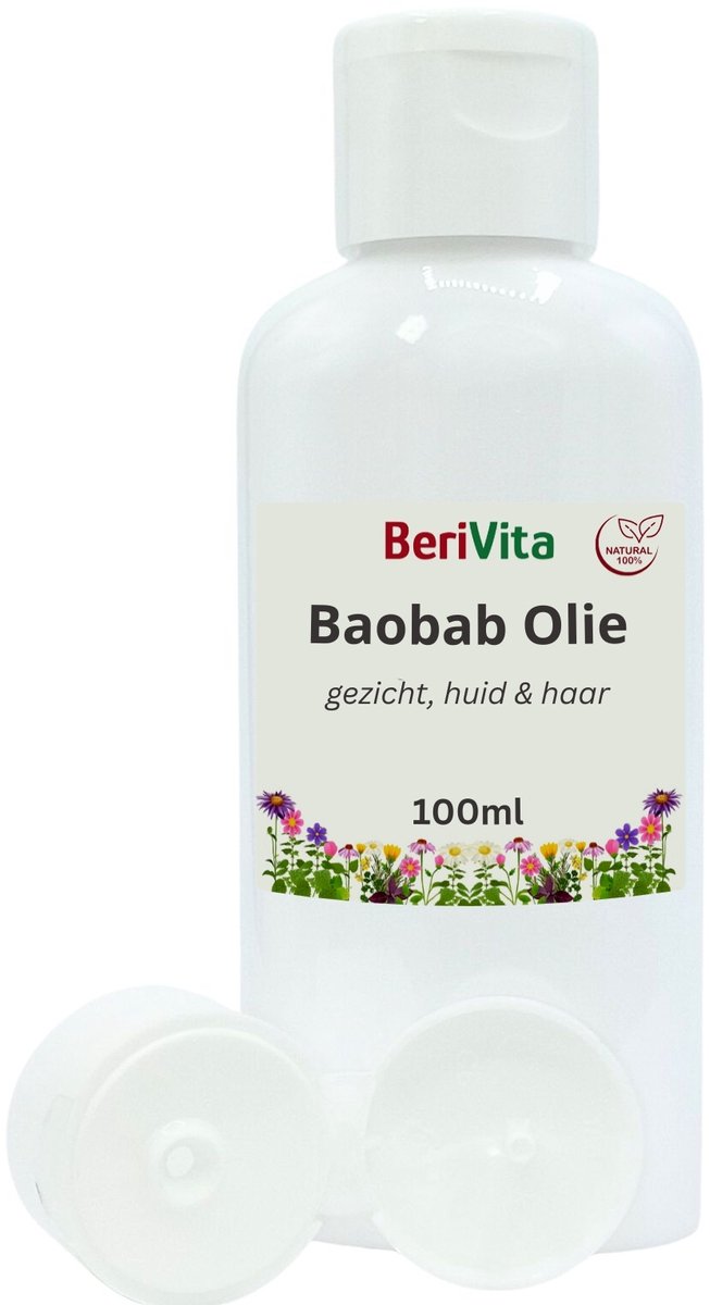 Baobab Olie Puur 100ml - Onbewerkte Baobabolie voor Huid en Haren