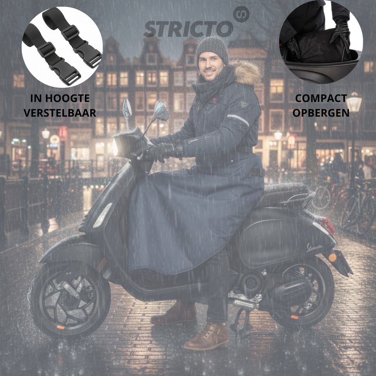 BESTE KEUZE - Stricto Scooter Beenkleed – Universeel – Waterdicht & Winddicht