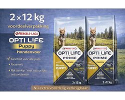 Opti Life Prime Puppy All Breeds Kip - Hondenvoer - 2 x 12.5 kg Voordeelverpakking Graanvrij