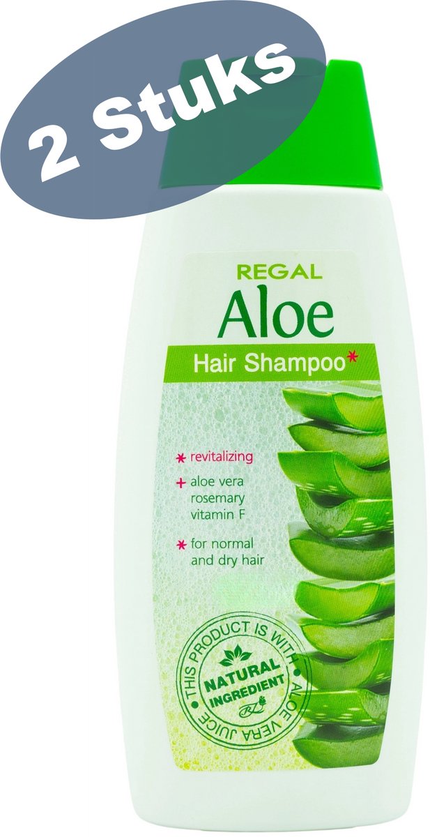 Regal Aloe Revitalizing Hair Shampoo Voordeelverpakking 2 Stuks – Shampoo met Natuurlijke Aloë Vera – voor Normaal & Droog Haar – Natuurlijke Ingrediënten – 2 x 250ml