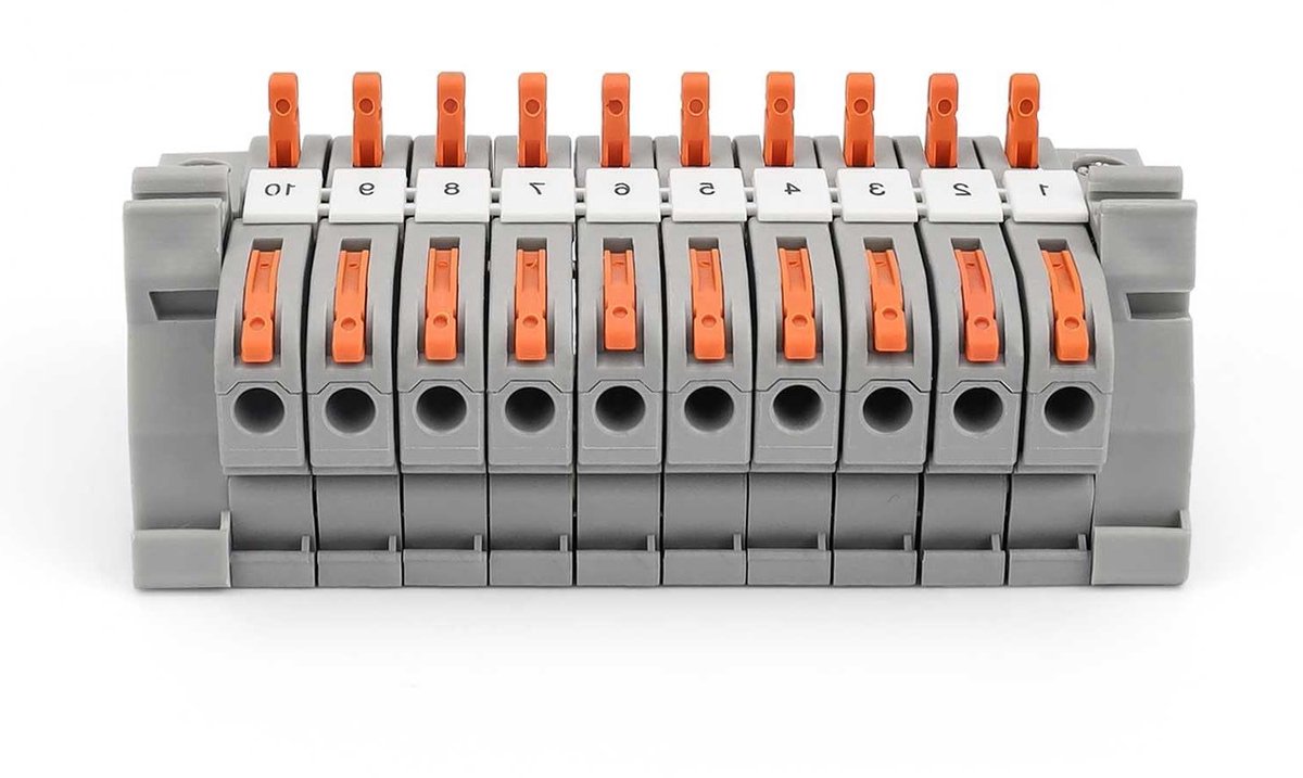 Klemmenkit voor DIN-rail 10-delige set inclusief railaccessoires