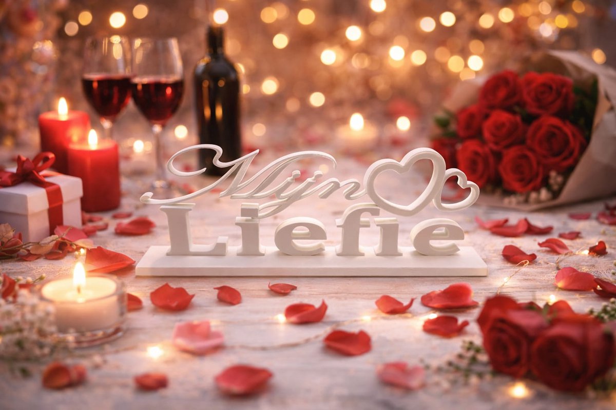 “Mijn Liefie” – Romantische Decoratie met Hartjes - Perfect Cadeau vol Liefde