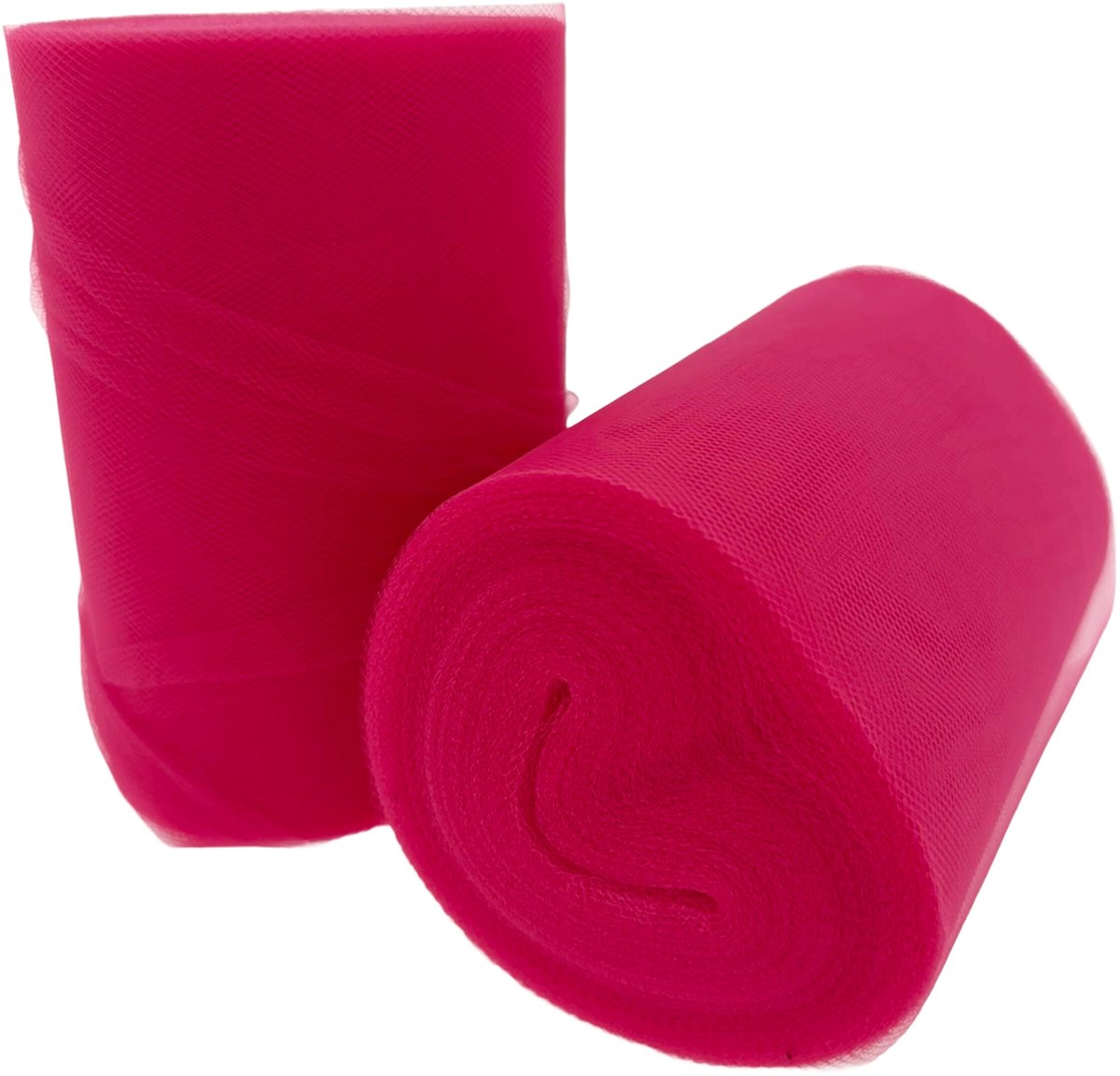 Neon roze tule op rol - 91 meter