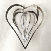 Nature's Melody Cosmo Spinner Heart / Hart 1 # acier inoxydable environ 13 cm / 5 "Wind spinner
