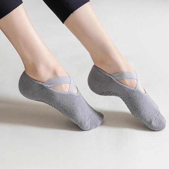 3-Pack Pilates Sokken voor Vrouwen - Antislip Yoga Grip - One Size - Ademend en Comfortabel - Ideaal voor Fitness en Pilates Reformer — afbeelding 3