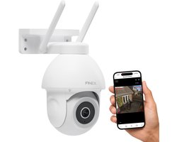 Finex Beveiligingscamera Pro – 4K Ultra HD – Geen abonnement - Op Netstroom – Buiten Camera Met Nachtzicht – Buitencamer