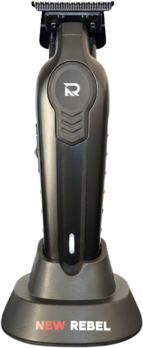 NEW REBEL Professional Barber Trimmer - Baardtrimmer - Carbonstalen T-Blade - Zwart - Trimmer Mannen