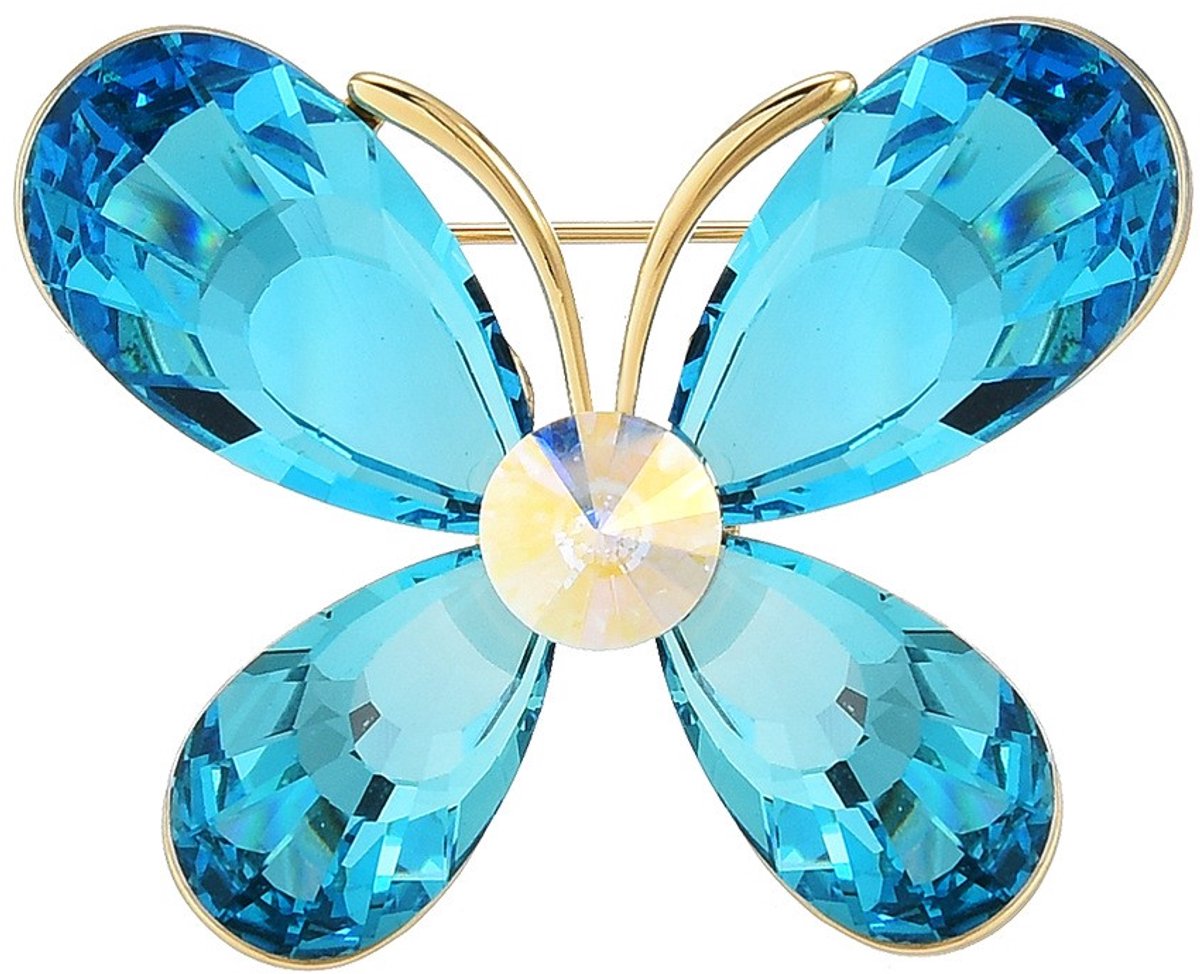 Goldpulse Broche - Dames Broche - legante Vlinder Broche voor Dames - Milieuvriendelijk Koper - Zirkonia