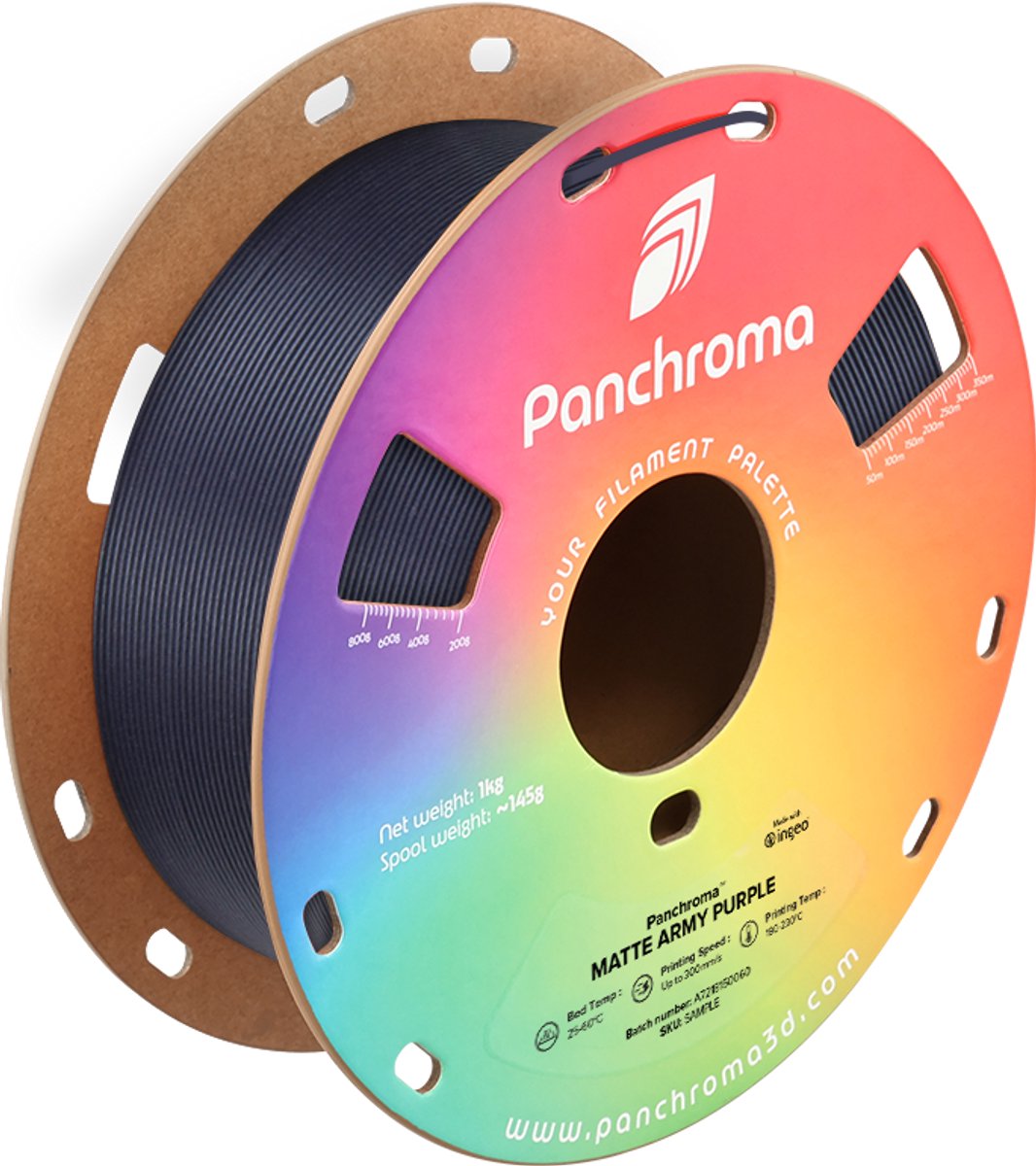 PLA MATTE 1,75mm Army Purple 1kg POLYMAKER PANCHROMA PolyTerra 3D FILAMENT