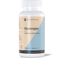 Vital Nutrition Nootropic - Bewezen cognitieve ondersteuning - 7 natuurlijke ingrediënten - Onafhankelijk getest - 60 capsules