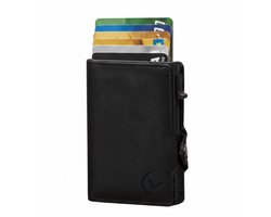 VEXON Ultra Slim - Wallet pro - Portefeuille Heren met Pasjeshouder - Kleine Portemonnee Dames - RFID Card Holder - 7 Pasjes + Briefgeld - RFID Creditcardhouder - Pasjeshouder Mannen & Vrouwen - Pasjeshouder Uitschuifbaar - Kaarthouder - Zwart