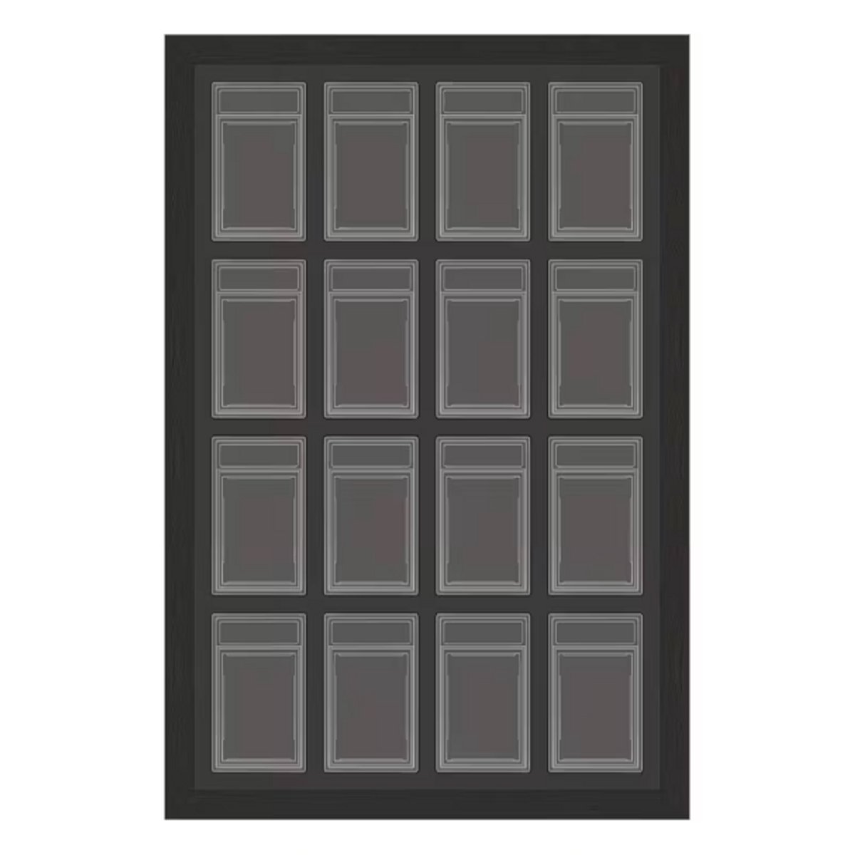MIRO® Houten PSA Frame - Geschikt Voor PSA Slabs - Graded Kaarten - 16 Slots - Geschikt Voor Pokemon & TCG - Houten Frame Display