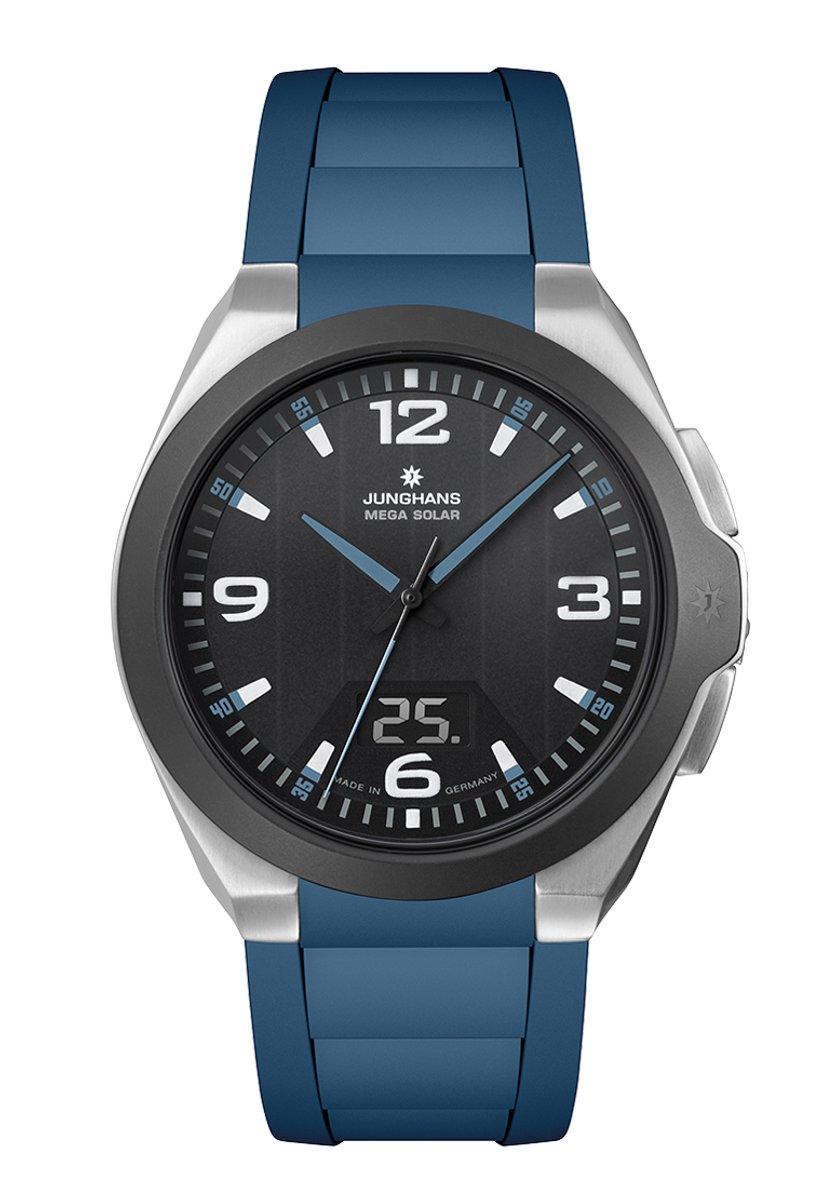 Junghans Spektrum Mega Solar 18-1527.00 heren horloge - zonnescherm horloge - radiogestuurde horloge - luxe horloge