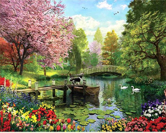 VDTOYS® DIAMOND PAINTING adultes - VDTD258 - carrés - full - grand format - nouveaux dessins - 45 sur 45 cm (toile) - 40 sur 40 (photo)