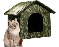 Winter Outdoor Kattenhuis 42x42x42 Cm - Warm Huis Voor Huisdieren - Winter Katten Huis - Windproof Outdoor Katten Huis