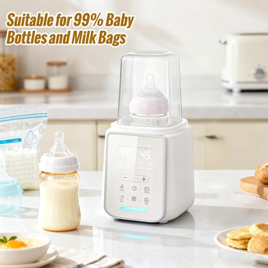 Flessenwarmer voor Baby's met Instelbare Temperatuur en 48 Uur Warmhoudfunctie voor Borstvoeding — afbeelding 3