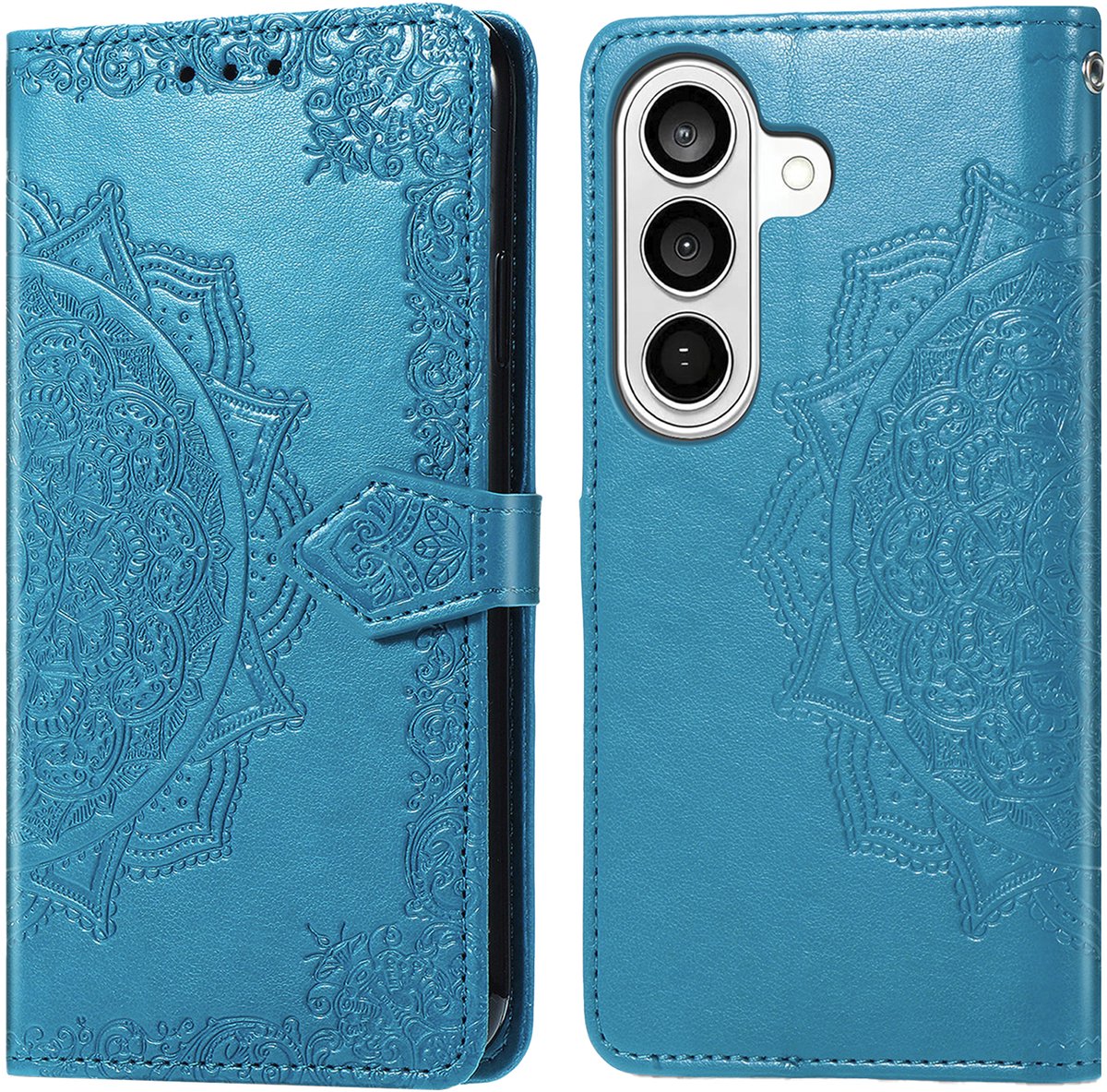 imoshion Hoesje - Geschikt voor Samsung Galaxy S26 - Mandala Bookcase - Turquoise