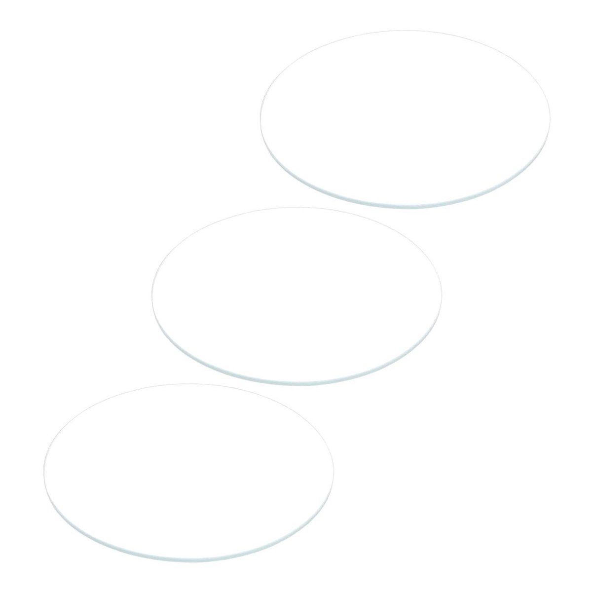 Allecto- Horloge glas - Reserveonderdelen - Transparant - 45mm diameter - Dubbele koepel - Kristallen lens - Geschikt voor - Horlogemakers - 3 stuks .