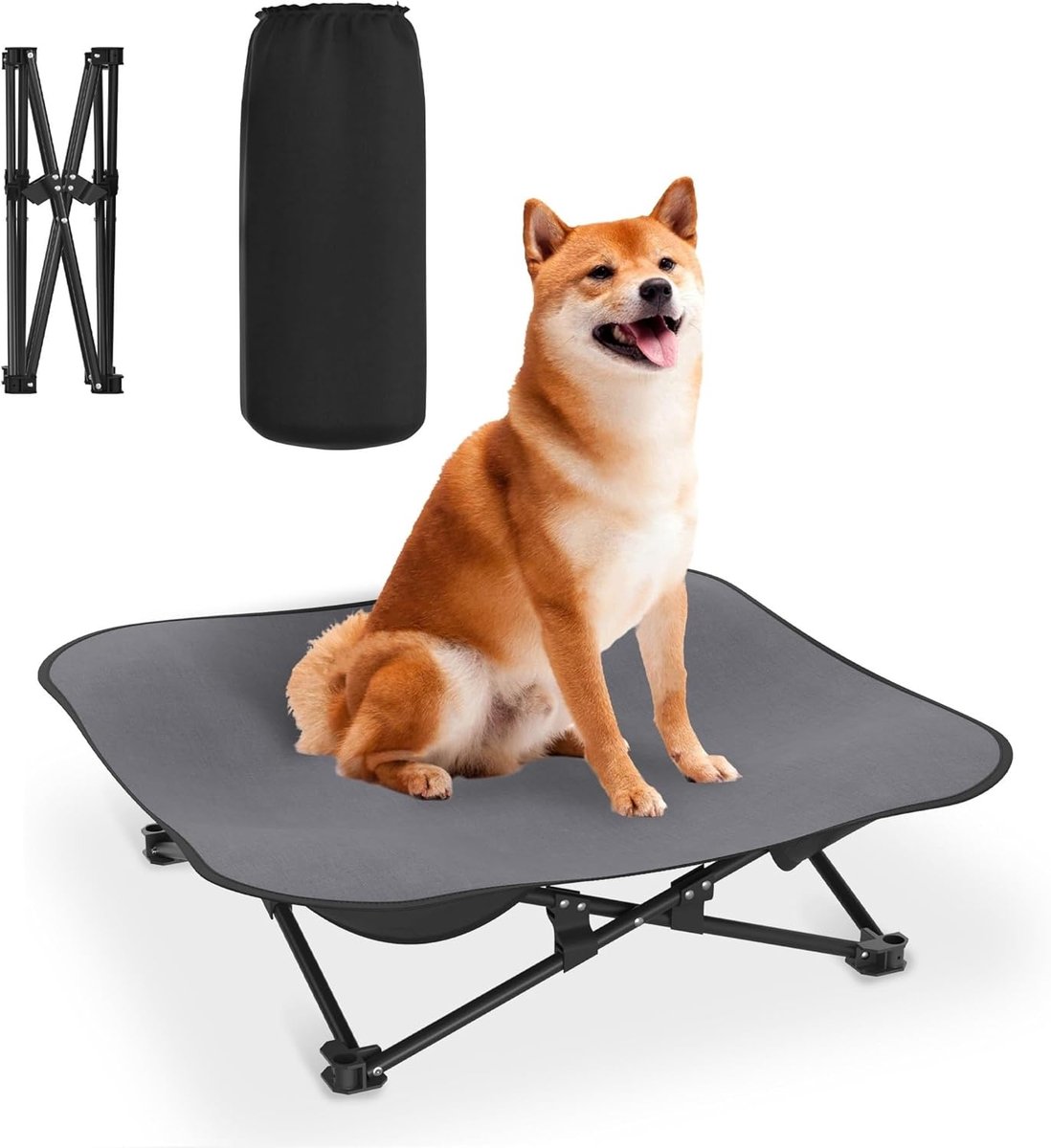 ACXIN Verhoogd Hondenbed – M – 87 x 87 x 33 cm – Ademend – Binnen & Buiten – Voor Middelgrote Honden