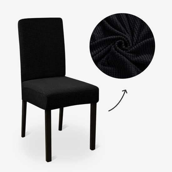 Layack Eetkamerstoelhoezen, set van 6, verstelbare stoelhoezen, elastisch, wasbaar, voor thuis, keuken, restaurant, feest, bruiloft