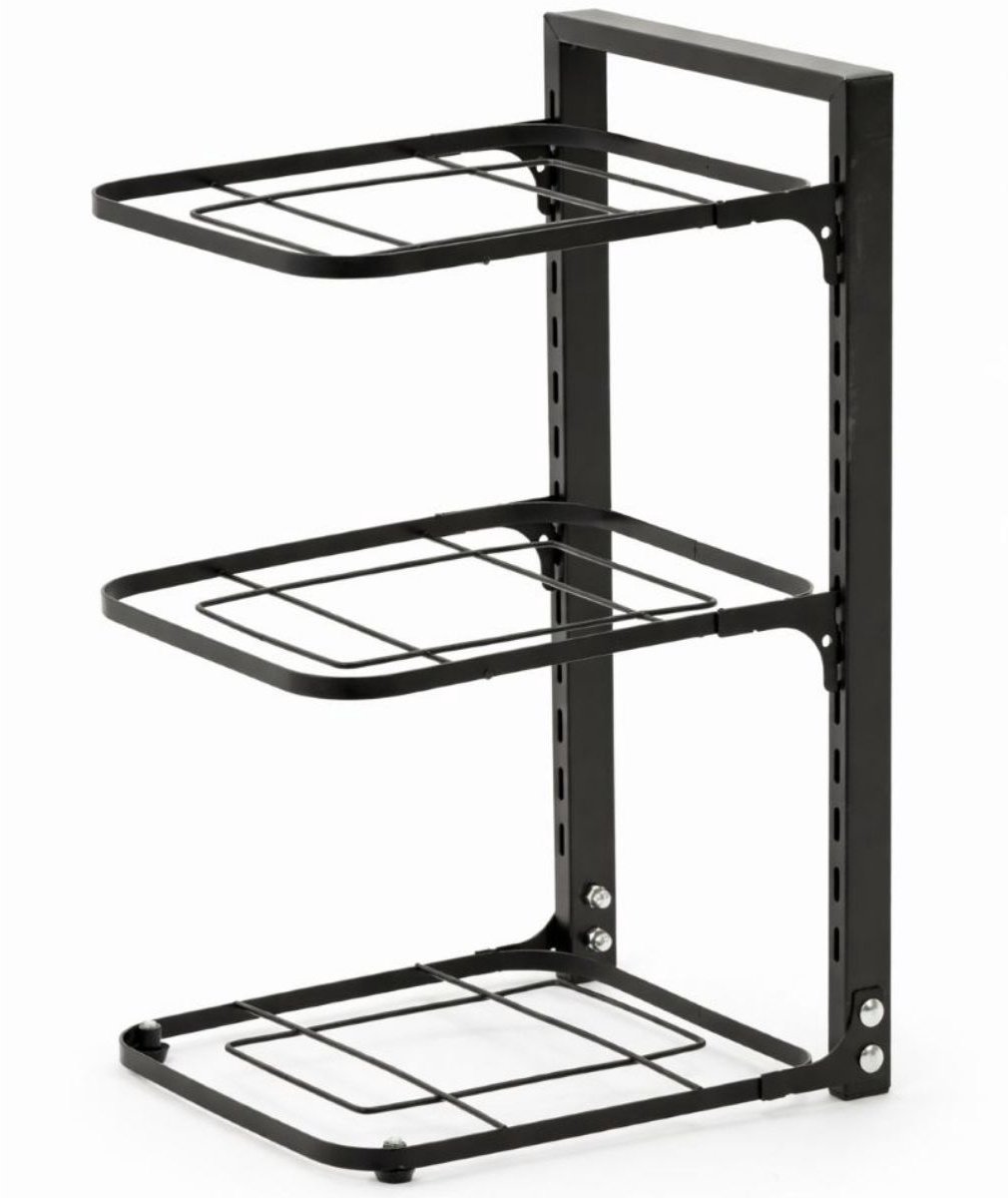 Ceruzo Verstelbaar Pannenrek - 3 lagen-Ruimtebesparend- Koolstofstaal – 23 x 27 x 43 cm