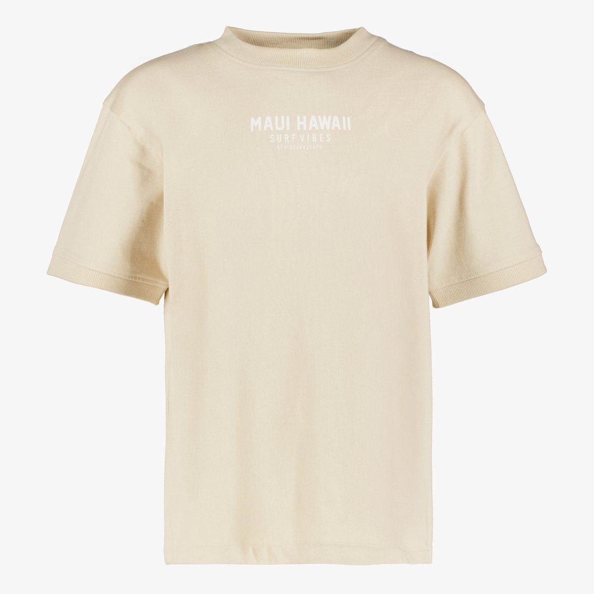 Unsigned jongens T-shirt beige - Maat 146/152