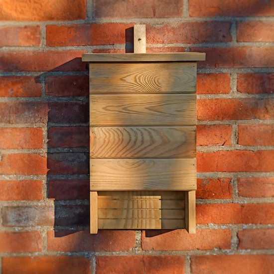 Vleermuiskast Hout – Geribbelde Binnenkant – Massief Hout