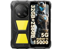 Blackview ROCK 2 Pro - Robuuste Smartphone - 5G - 32GB RAM - 256GB ROM - 6.67 inch 120Hz - 15000mAh Robuuste Telefoon - Android 16 - NFC - GPS - Zwart