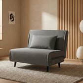 Troonz Slaapstoel Lucca 100x192 – Inklapbare Slaapbank – Verstelbare Rugleuning – Slaapfauteuil 1 Persoon – Tot 120 kg Draagvermogen