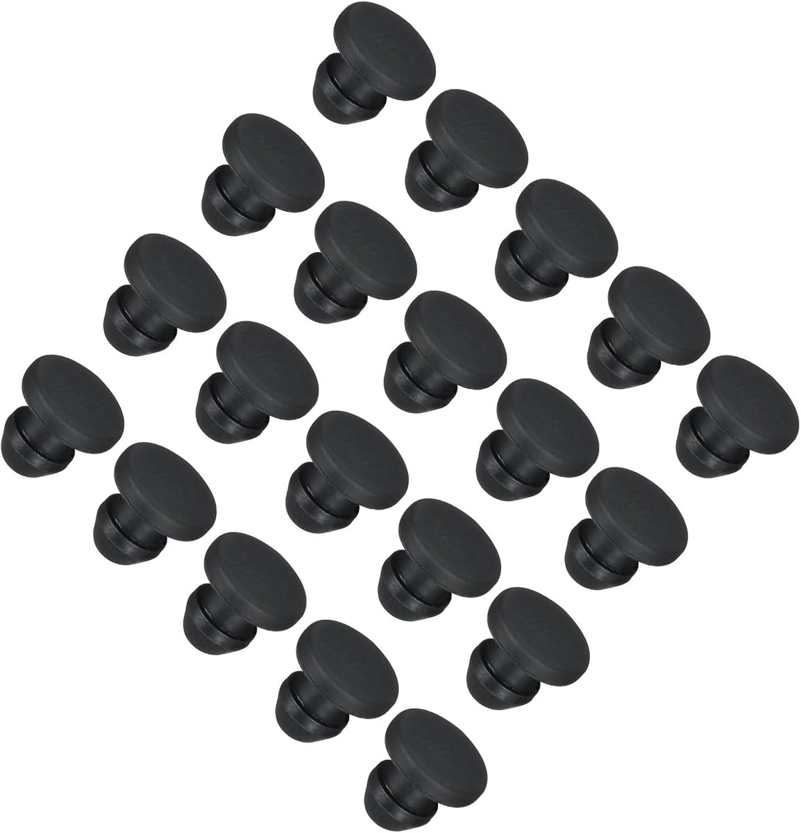 Glazen Tafel Bumpers - Zwarte Rubberen Meubel Buffers met Pin - Antislip en Schokabsorberend - Zachte Siliconen Beschermers - 20 stuks - van Imperatoris
