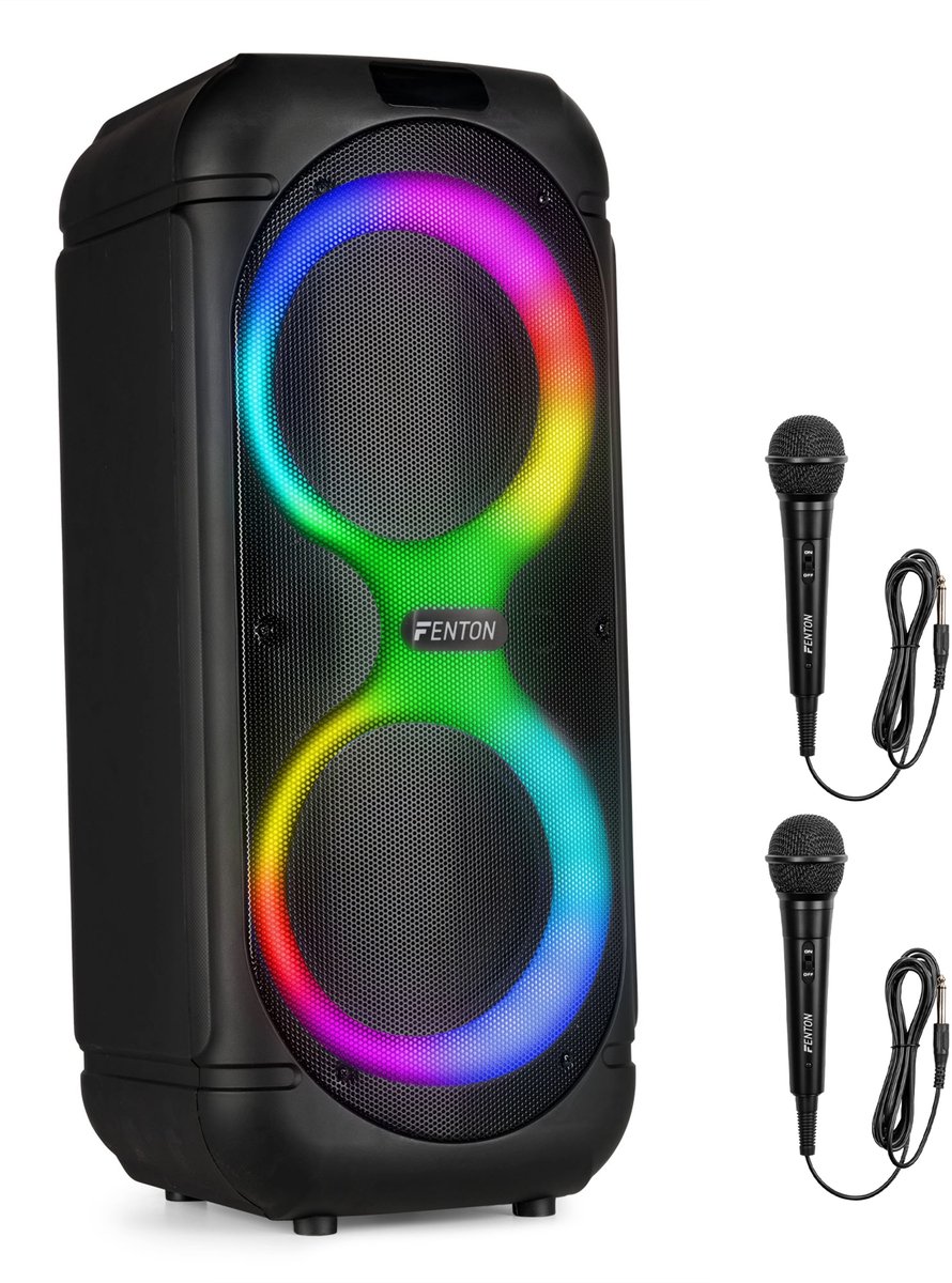 Partybox - Fenton Track510 party box met Bluetooth en lichteffecten - Met microfoon - 160W
