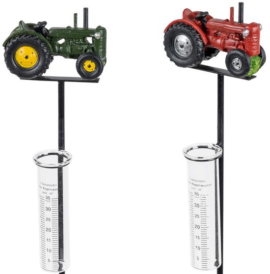 Foto: Regenmeter tuinsteker trekker 90 cm metaal 1 willekeurige