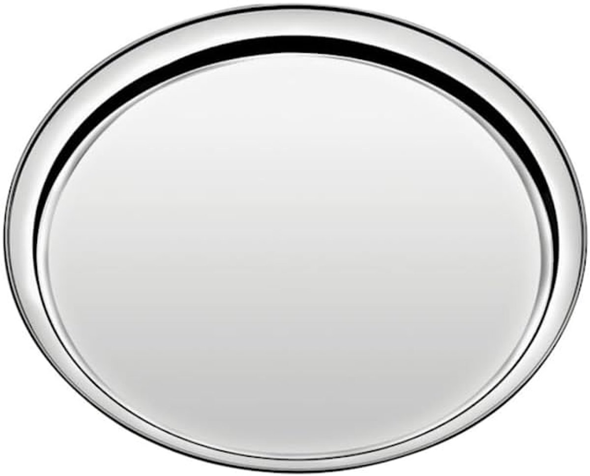 Famanu – Ronde roestvrijstalen dienblad - 30 cm - vaatwasbestendig - voor serveren of borrel