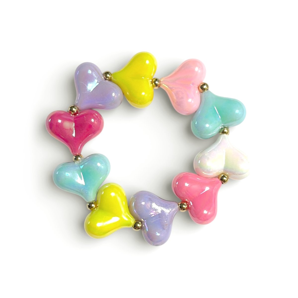 Armband - Hartjes Multi | Lengte 16-18 cm | Bijoux | Fashion Favorite